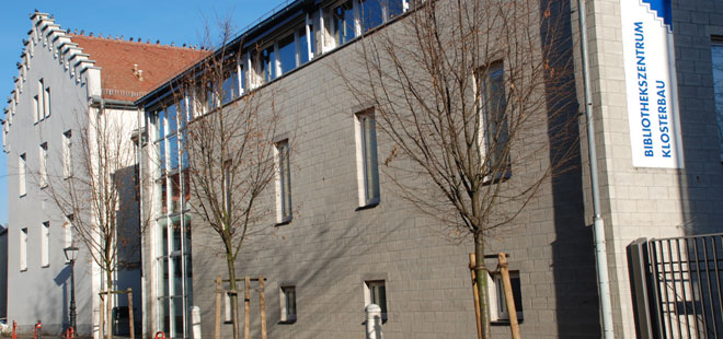 Das Bild zeigt das Bibliothekszentrum Klosterbau, copyright Stadt Friedberg (Hessen)