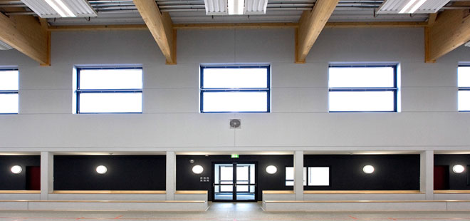 Das Bild zeigt die Sporthalle Ockstadt, copyright Stadt Friedberg (Hessen)